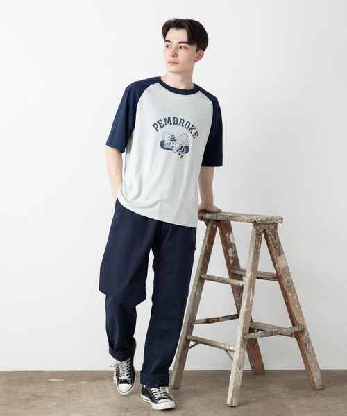ROOPTOKYO(ループトウキョウ)の「TC杢天竺 プリントラグランT ルーズシルエット(Tシャツ/カットソー・メンズ・ホワイト系/ブラック系/グレー系・M/L/XL)」の3枚目の写真