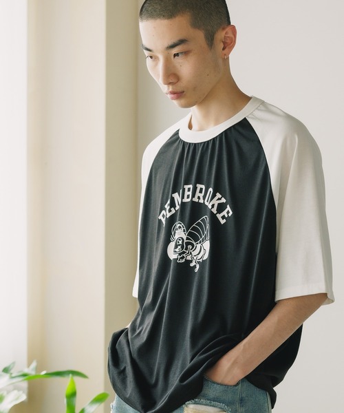 ROOPTOKYO(ループトウキョウ)の「TC杢天竺 プリントラグランT ルーズシルエット(Tシャツ/カットソー・メンズ・ホワイト系/ブラック系/グレー系・M/L/XL)」の15枚目の写真