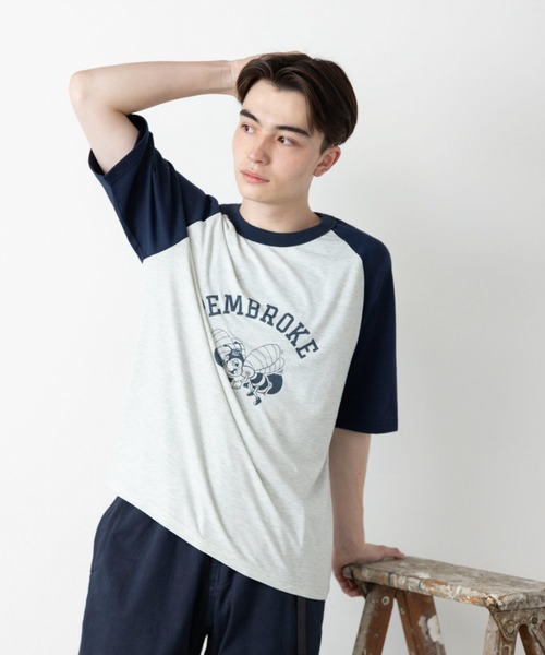 ROOPTOKYO(ループトウキョウ)の「TC杢天竺 プリントラグランT ルーズシルエット(Tシャツ/カットソー・メンズ・ホワイト系/ブラック系/グレー系・M/L/XL)」の14枚目の写真