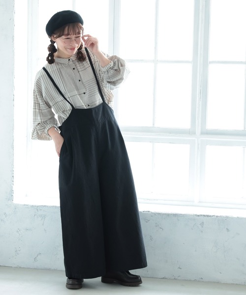 soulberry（ソウルベリー）の「黒のサスペンダーパンツ（サロペット/オーバーオール・レディース・ブラック・4L/3L/LL/L/M/5L）」の7枚目の写真