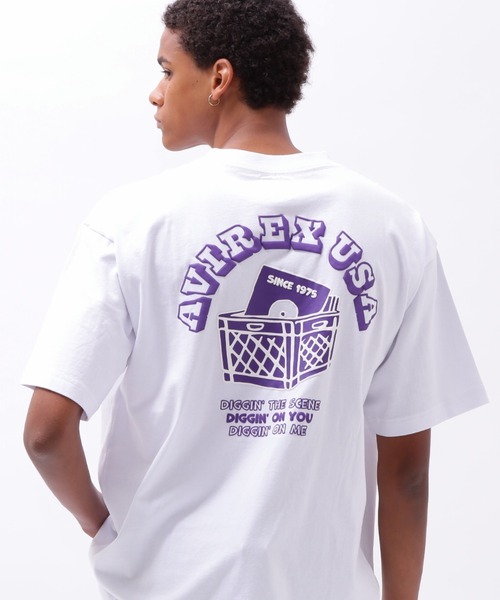 AVIREX(アヴィレックス)の「《直営店限定》DIGGIN ON YOU T-SHIRT / ディギン オン ユー Tシャツ / AVIREX / アヴィレックス(Tシャツ/カットソー・メンズ・パープル/ホワイト/ブラック・MEDIUM/LARGE/X-LARGE/XX-LARGE)」の2枚目の写真