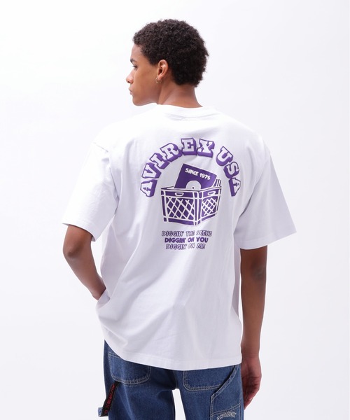 AVIREX(アヴィレックス)の「《直営店限定》DIGGIN ON YOU T-SHIRT / ディギン オン ユー Tシャツ / AVIREX / アヴィレックス(Tシャツ/カットソー・メンズ・パープル/ホワイト/ブラック・MEDIUM/LARGE/X-LARGE/XX-LARGE)」の4枚目の写真