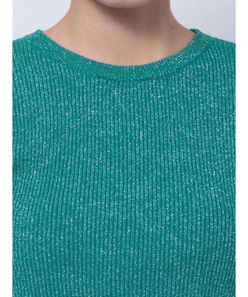 EVRIS(エヴリス)の「アームカッティングラメニット(ニット/セーター・レディース・グリーン/ピンク/ホワイト/ブラック・FREE)」の17枚目の写真