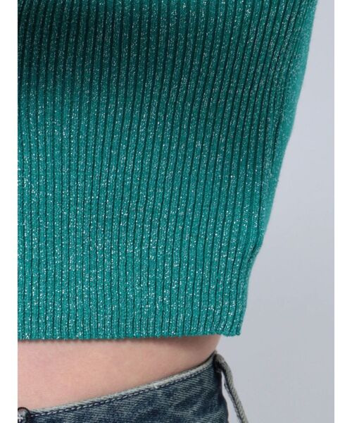 EVRIS(エヴリス)の「アームカッティングラメニット(ニット/セーター・レディース・グリーン/ピンク/ホワイト/ブラック・FREE)」の19枚目の写真
