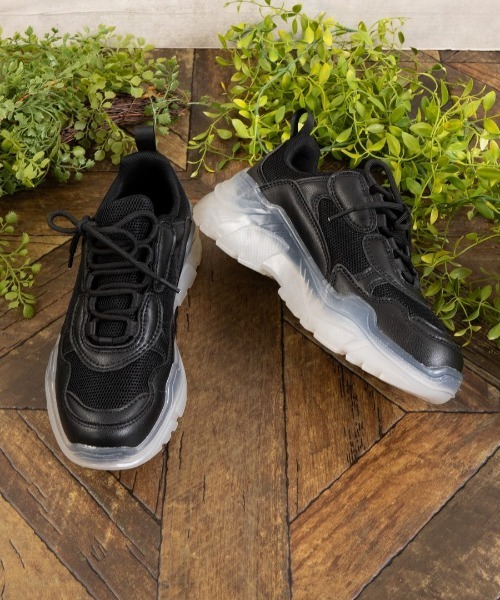 Fabby fabby（ファビィーファビィー）の「クリアソールスニーカー（スニーカー・レディース・ホワイト/ブラック・MEDIUM/SMALL/LARGE）」の3枚目の写真