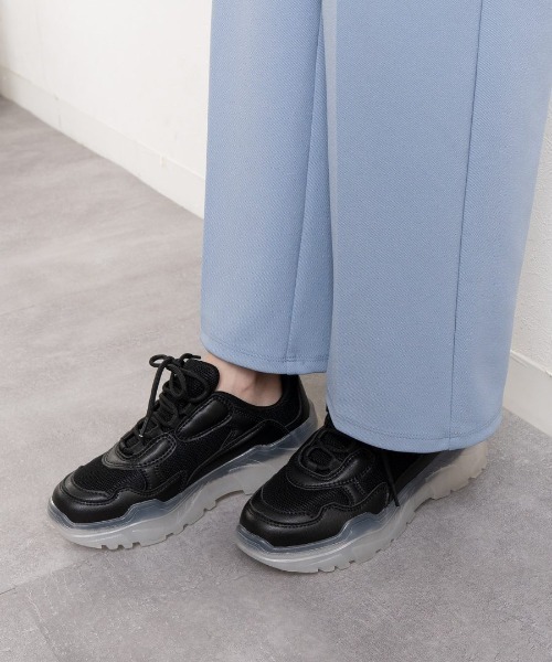 Fabby fabby（ファビィーファビィー）の「クリアソールスニーカー（スニーカー・レディース・ホワイト/ブラック・MEDIUM/SMALL/LARGE）」の4枚目の写真