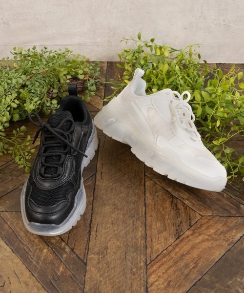 Fabby fabby（ファビィーファビィー）の「クリアソールスニーカー（スニーカー・レディース・ホワイト/ブラック・MEDIUM/SMALL/LARGE）」の19枚目の写真