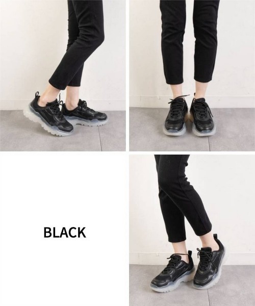 Fabby fabby（ファビィーファビィー）の「クリアソールスニーカー（スニーカー・レディース・ホワイト/ブラック・MEDIUM/SMALL/LARGE）」の17枚目の写真