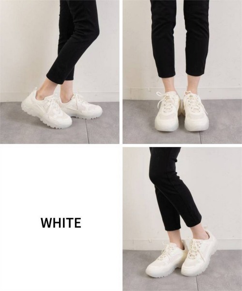 Fabby fabby（ファビィーファビィー）の「クリアソールスニーカー（スニーカー・レディース・ホワイト/ブラック・MEDIUM/SMALL/LARGE）」の7枚目の写真