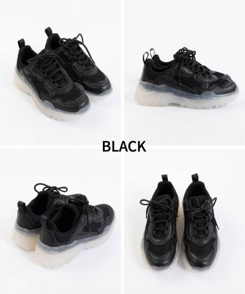 Fabby fabby（ファビィーファビィー）の「クリアソールスニーカー（スニーカー・レディース・ホワイト/ブラック・MEDIUM/SMALL/LARGE）」の11枚目の写真