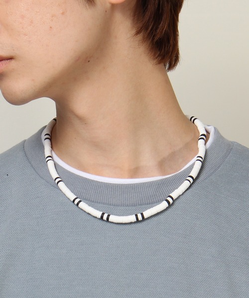 ALWAYS GOOD TIME（オルウェイズグッドタイム）の「セラミックビーズネックレス/モノトーン（ユニセックス）（ネックレス・メンズ・A/B・FREE）」の9枚目の写真