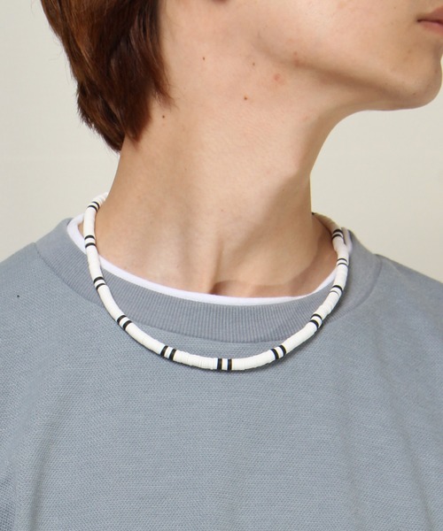 ALWAYS GOOD TIME（オルウェイズグッドタイム）の「セラミックビーズネックレス/モノトーン（ユニセックス）（ネックレス・メンズ・A/B・FREE）」の14枚目の写真