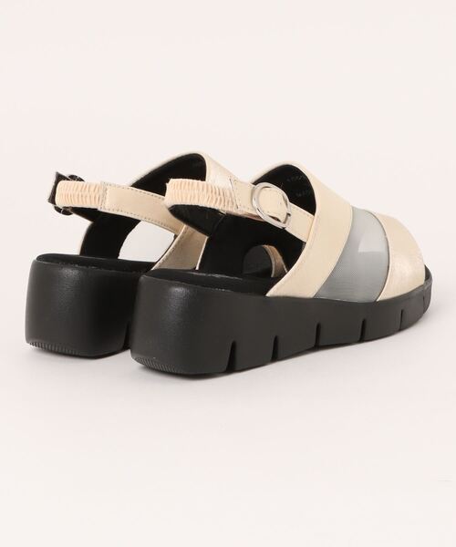 Piedi Nudi（ピエディヌーディ）の「(Alufort) チュール デザインサンダル（サンダル・レディース・シルバー/ブラック/アイボリー・M/S/LL/L）」の4枚目の写真