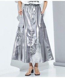 Settimissimo | メタリック カーゴポケット ロングスカート(スカート)