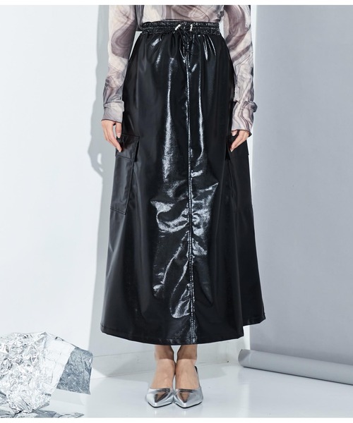 Settimissimo（セッティミッシモ）の「メタリック カーゴポケット ロングスカート（スカート・レディース・ブラック/シルバー・FREE）」の19枚目の写真