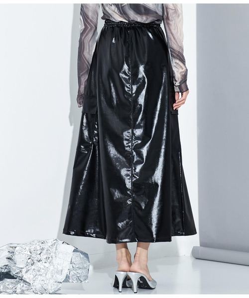 Settimissimo（セッティミッシモ）の「メタリック カーゴポケット ロングスカート（スカート・レディース・ブラック/シルバー・FREE）」の20枚目の写真