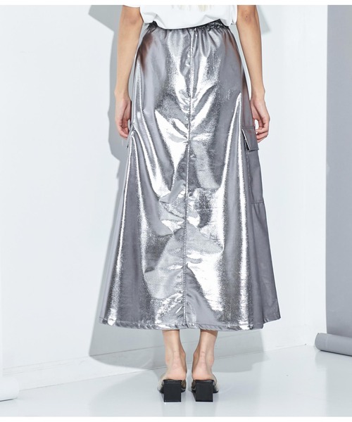 Settimissimo（セッティミッシモ）の「メタリック カーゴポケット ロングスカート（スカート・レディース・ブラック/シルバー・FREE）」の22枚目の写真