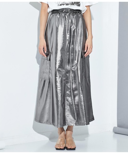 Settimissimo（セッティミッシモ）の「メタリック カーゴポケット ロングスカート（スカート・レディース・ブラック/シルバー・FREE）」の21枚目の写真