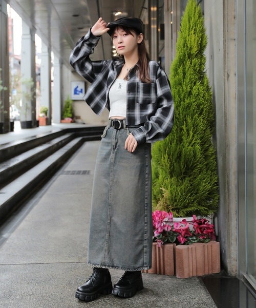 SPINNS（スピンズ）の「ショート丈 長袖アソートチェックシャツ（シャツ/ブラウス・レディース・その他3/その他2/その他1/その他5/その他4・ONESIZE）」の20枚目の写真