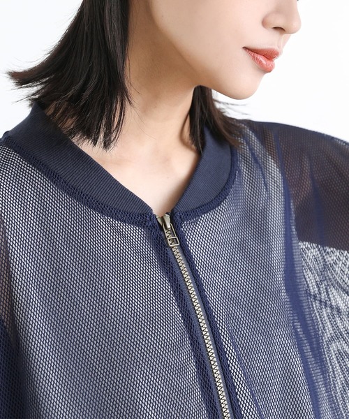 n'OrLABEL（ノアールレーベル）の「【廃盤】『メッシュブルゾン』（カーディガン/ボレロ・レディース・ブラック/ダークブルー・FREE）」の20枚目の写真