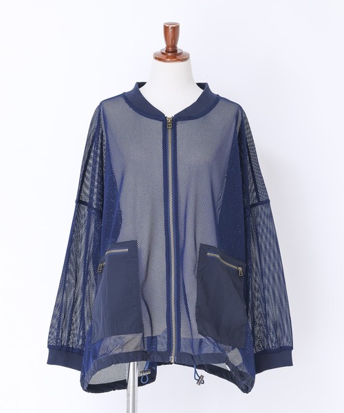 n'OrLABEL（ノアールレーベル）の「【廃盤】『メッシュブルゾン』（カーディガン/ボレロ・レディース・ブラック/ダークブルー・FREE）」の11枚目の写真