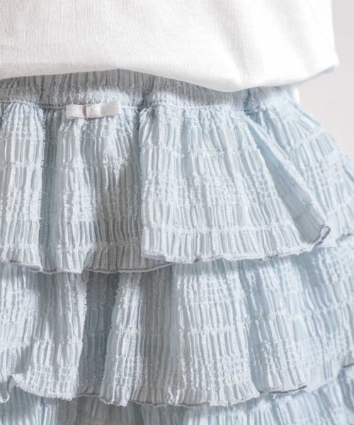10mois(ディモワ)の「【10mois(ディモワ) 】フリル シャーリング ティアード パンツ 80cm・90cm・100cm・110cm(その他パンツ・キッズ・ライトブルー/クリーム・80cm/90cm/110cm/100cm)」の9枚目の写真