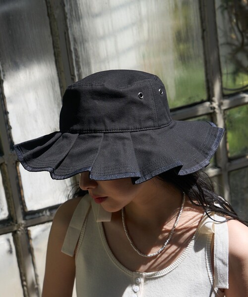 FREAK'S STORE（フリークスストア）の「Casselini/キャセリーニ プリーツハット（ハット・レディース・ホワイト/ブラウン/ブラック・ONE SIZE）」の3枚目の写真