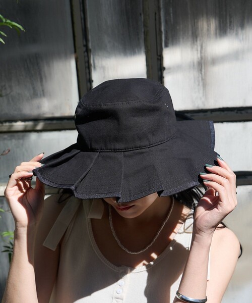 FREAK'S STORE（フリークスストア）の「Casselini/キャセリーニ プリーツハット（ハット・レディース・ホワイト/ブラウン/ブラック・ONE SIZE）」の4枚目の写真