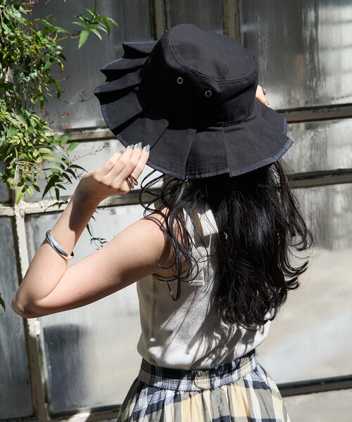 FREAK'S STORE（フリークスストア）の「Casselini/キャセリーニ プリーツハット（ハット・レディース・ホワイト/ブラウン/ブラック・ONE SIZE）」の8枚目の写真