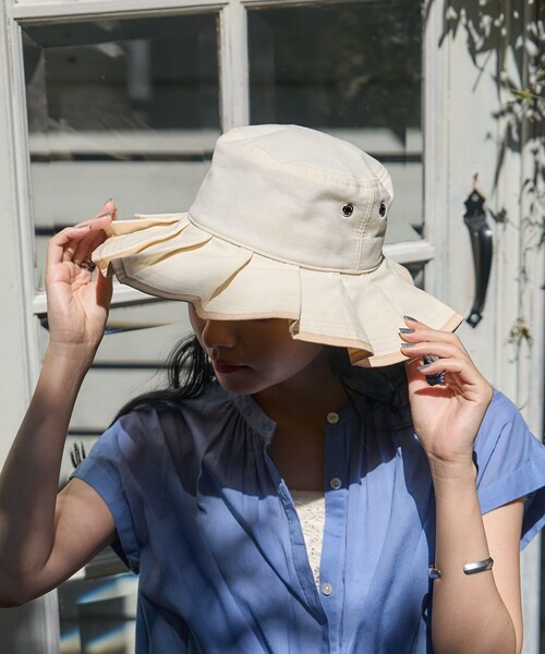 FREAK'S STORE（フリークスストア）の「Casselini/キャセリーニ プリーツハット（ハット・レディース・ホワイト/ブラウン/ブラック・ONE SIZE）」の16枚目の写真