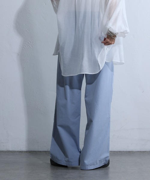 COLONY 2139（コロニートゥーワンスリーナイン）の「ライトツイルワイドストレートパンツ（チノパンツ・レディース・ピンク/ブラック/サックスブルー・SMALL/MEDIUM）」の15枚目の写真