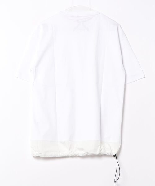 【セール】【Custom Culture】異素材切り替えドローコード シルケットスムースTEE（Tシャツ/カットソー）｜CUSTOM CULTURE（カスタムカルチャー）