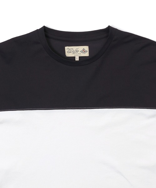 The DUFFER of ST.GEORGE（ザダファーオブセントジョージ）の「「AIR FLEX」FOOTBALL 3Q TEE：高収縮機能素材 エアフレックス 7分袖 フットボールTシャツ（Tシャツ/カットソー・メンズ・ブラック/ホワイト系その他/ホワイト・X-LARGE/LARGE/MEDIUM/SMALL）」の15枚目の写真