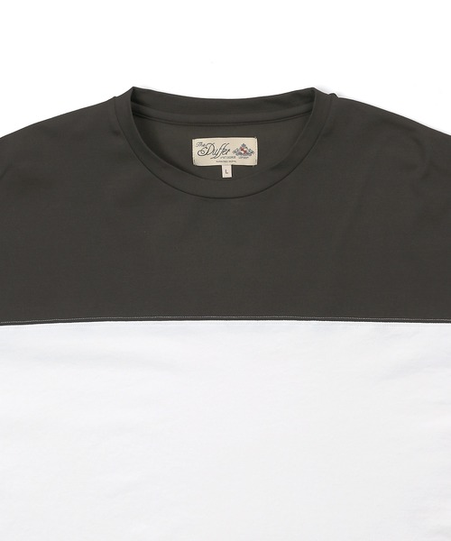 The DUFFER of ST.GEORGE（ザダファーオブセントジョージ）の「「AIR FLEX」FOOTBALL 3Q TEE：高収縮機能素材 エアフレックス 7分袖 フットボールTシャツ（Tシャツ/カットソー・メンズ・ブラック/ホワイト系その他/ホワイト・X-LARGE/LARGE/MEDIUM/SMALL）」の16枚目の写真