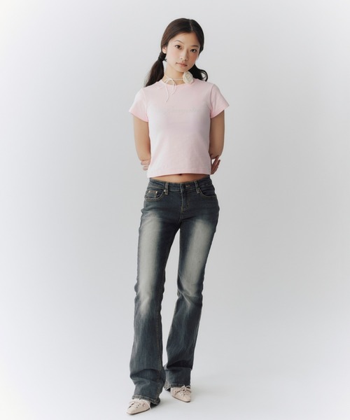 FCMM（エフシーエムエム）の「RHINESTONE CROP TEE/ライン