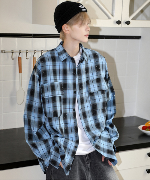 セール】【neos】ルーズシルエット ドット ラインストーン オンブレー