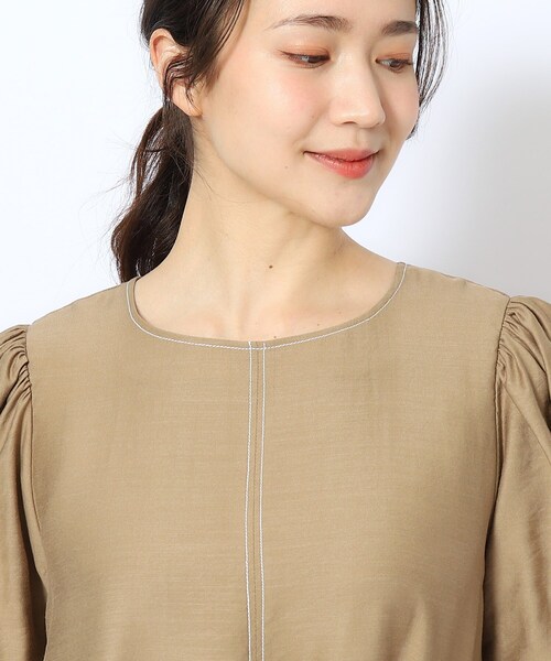 DRESKIP（ドレスキップ）の「◆配色ステッチ バルーン袖マキシワンピース（ワンピース・レディース・ブラック/こしょう色系/ブルー・02/03/04）」の20枚目の写真