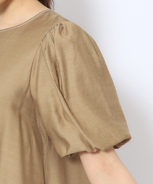 DRESKIP（ドレスキップ）の「◆配色ステッチ バルーン袖マキシワンピース（ワンピース・レディース・ブラック/こしょう色系/ブルー・02/03/04）」の22枚目の写真