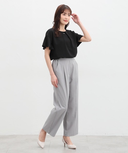 Honeys（ハニーズ）の「メタルパーツ付きトップス（Tシャツ/カットソー・レディース・オレンジ系その他/アイボリー/ブラック/ブルーグリーン/グレイッシュベージュ・S/M/L/LL/3L）」の8枚目の写真
