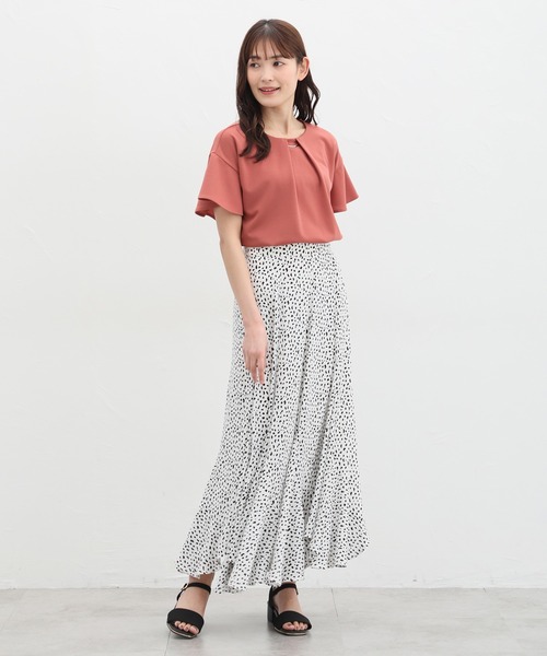 Honeys（ハニーズ）の「メタルパーツ付きトップス（Tシャツ/カットソー・レディース・オレンジ系その他/アイボリー/ブラック/ブルーグリーン/グレイッシュベージュ・S/M/L/LL/3L）」の14枚目の写真