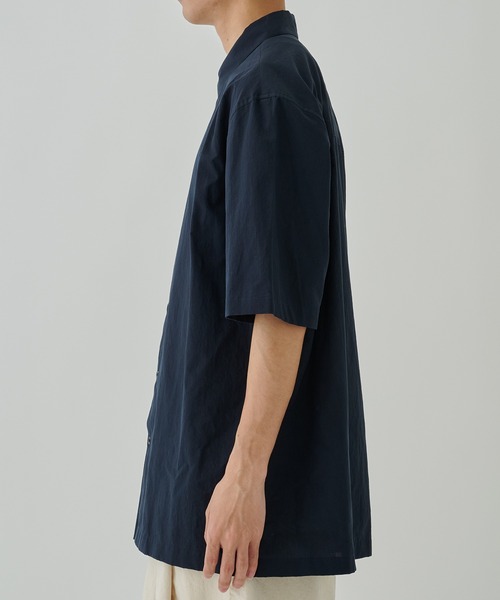 トップス ATON SHRINK BROAD OVERSIZED S/S SHIRT SHRINK BROAD OVERSIZED SHIRT - WUNDER