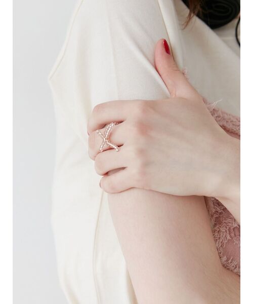 jouetie（ジュエティ）の「リボンビーズリング（リング・レディース・ブラック/シルバー/ピンク・FREE）」の13枚目の写真