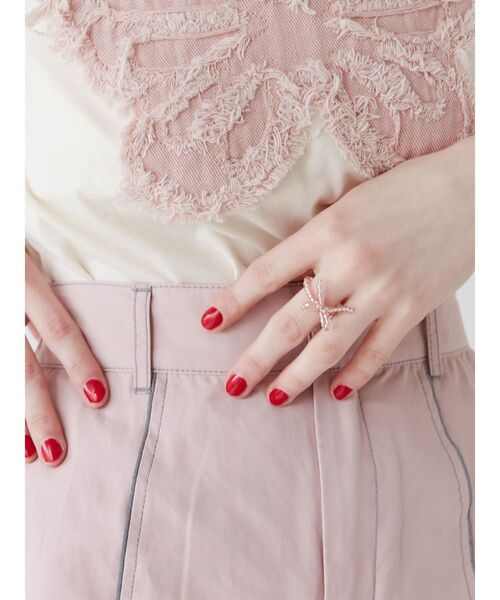 jouetie（ジュエティ）の「リボンビーズリング（リング・レディース・ブラック/シルバー/ピンク・FREE）」の16枚目の写真