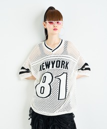 ANNA SUI NYC | ANNA SUI NYC ナンバリングジャガードメッシュニットプルオーバー(Tシャツ/カットソー)