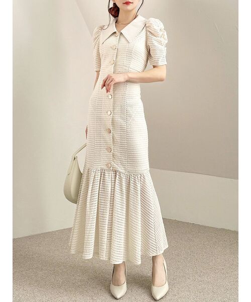 RESEXXY（リゼクシー）の「ラッセルレースマーメイドワンピース（ワンピース・レディース・ブラック/ブルー/アイボリー・FREE）」の2枚目の写真