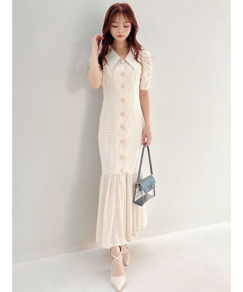 RESEXXY（リゼクシー）の「ラッセルレースマーメイドワンピース（ワンピース・レディース・ブラック/ブルー/アイボリー・FREE）」の9枚目の写真