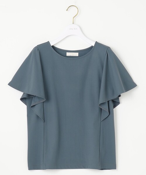 ANY SIS(エニィスィス)の「【洗える】フリルスリーブ カットソー(Tシャツ/カットソー・レディース・パープル系/ネイビー系/アイボリー系/パイングリーン系・2)」の13枚目の写真