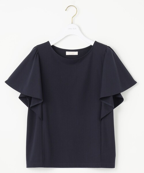 ANY SIS(エニィスィス)の「【洗える】フリルスリーブ カットソー(Tシャツ/カットソー・レディース・パープル系/ネイビー系/アイボリー系/パイングリーン系・2)」の14枚目の写真