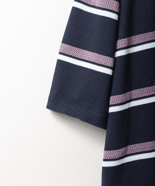U.S. POLO ASSN.（ユーエスポロアッスン）の「【U.S.POLOASSN.】 ワンポイント ロゴ刺繍 ハーフスリーブ ニット ポロシャツ（ポロシャツ・メンズ・ベージュ系/ネイビー系・X-LARGE/LARGE/MEDIUM）」の15枚目の写真