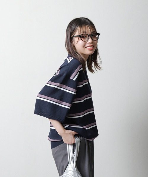 U.S. POLO ASSN.（ユーエスポロアッスン）の「【U.S.POLOASSN.】 ワンポイント ロゴ刺繍 ハーフスリーブ ニット ポロシャツ（ポロシャツ・メンズ・ベージュ系/ネイビー系・X-LARGE/LARGE/MEDIUM）」の10枚目の写真